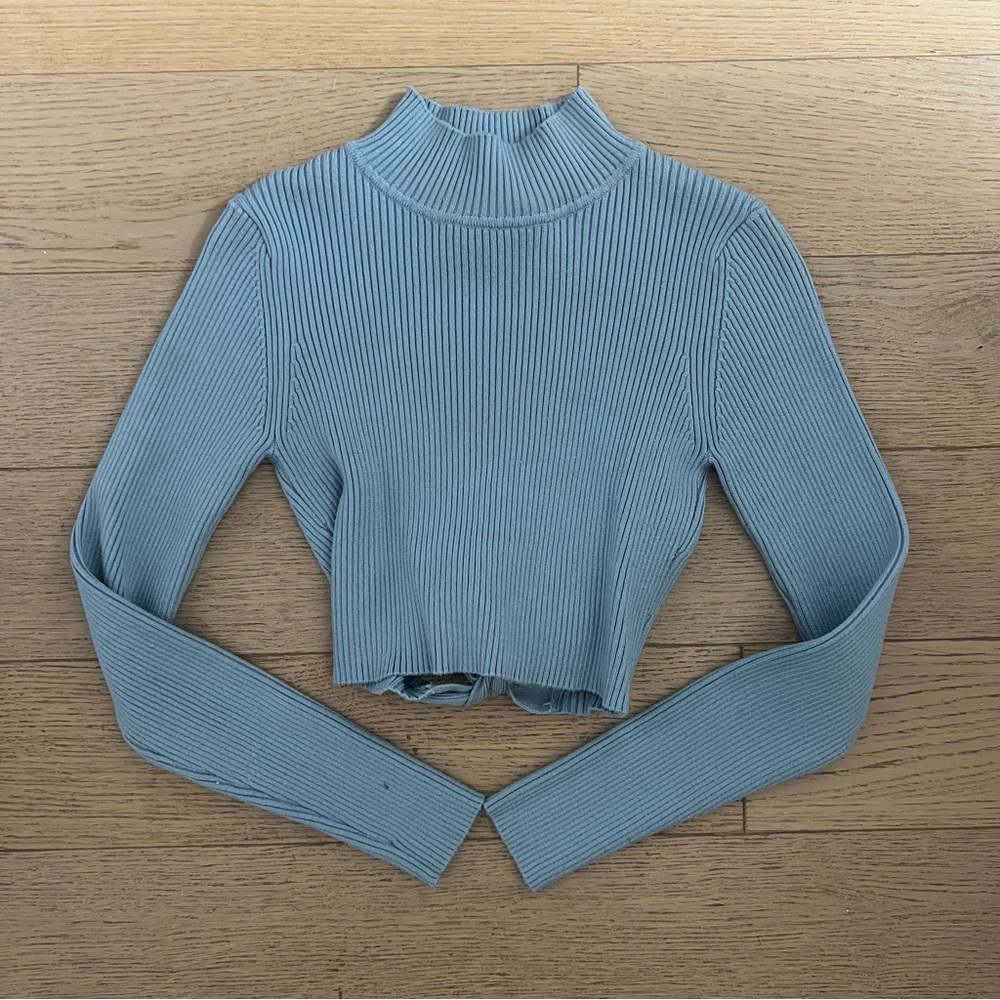 Zara Cropped Backless Sweater
